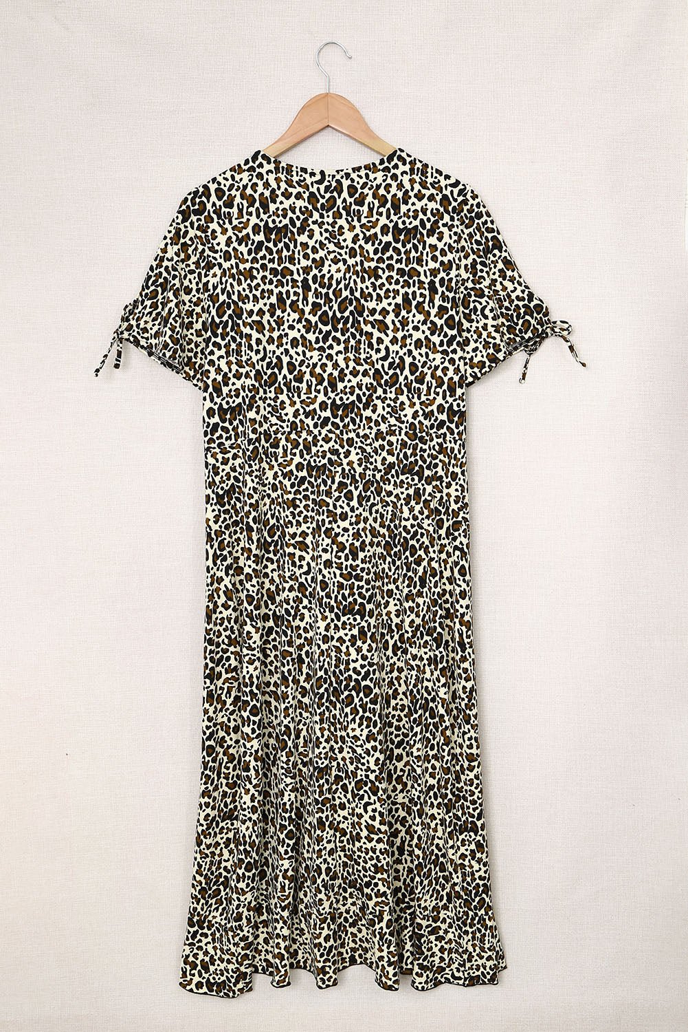Plus Size Leopard Print Ruffled Midi Dress - OMG! Rose