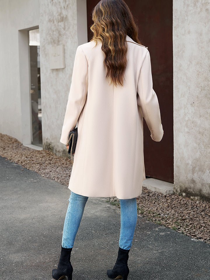 Pocketed Long Sleeve Jacket - OMG! Rose