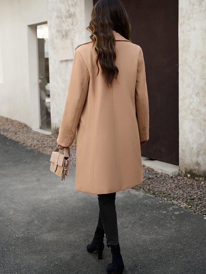 Pocketed Long Sleeve Jacket - OMG! Rose