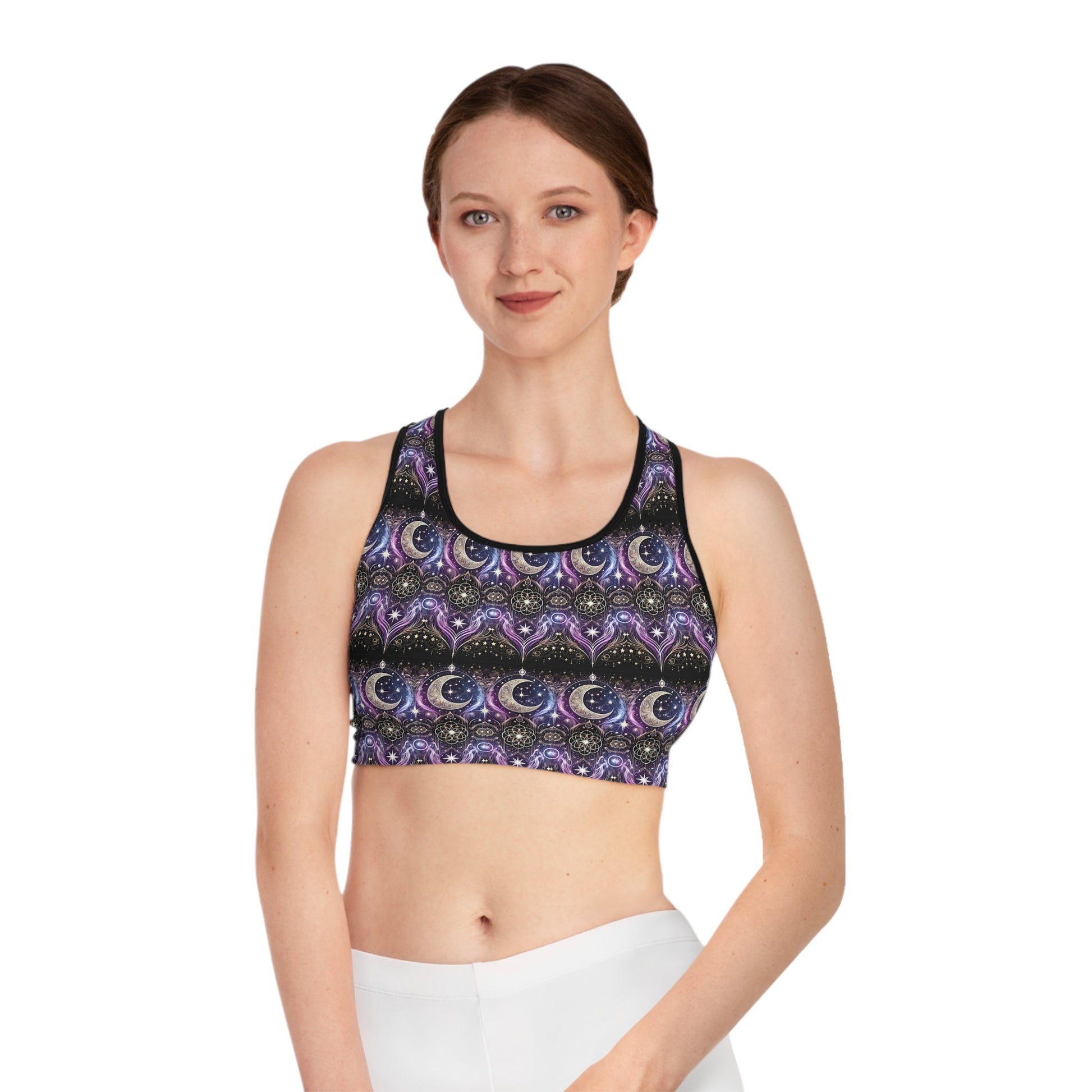 Sacred Moon Energy Sports Bra - OMG! Rose