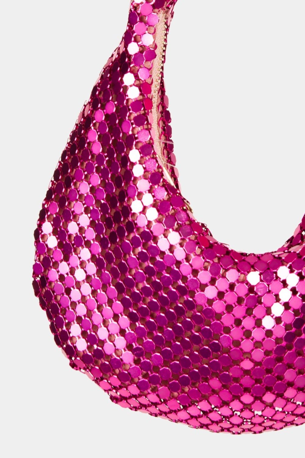 Sequin Disc Handbag - OMG! Rose