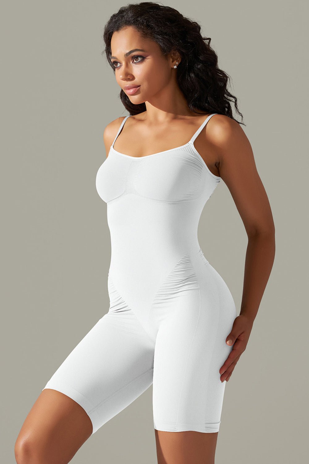 Spaghetti Strap Active Romper - OMG! Rose