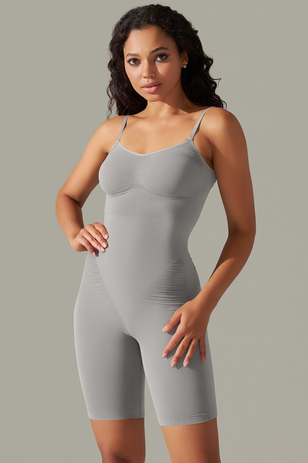 Spaghetti Strap Active Romper - OMG! Rose