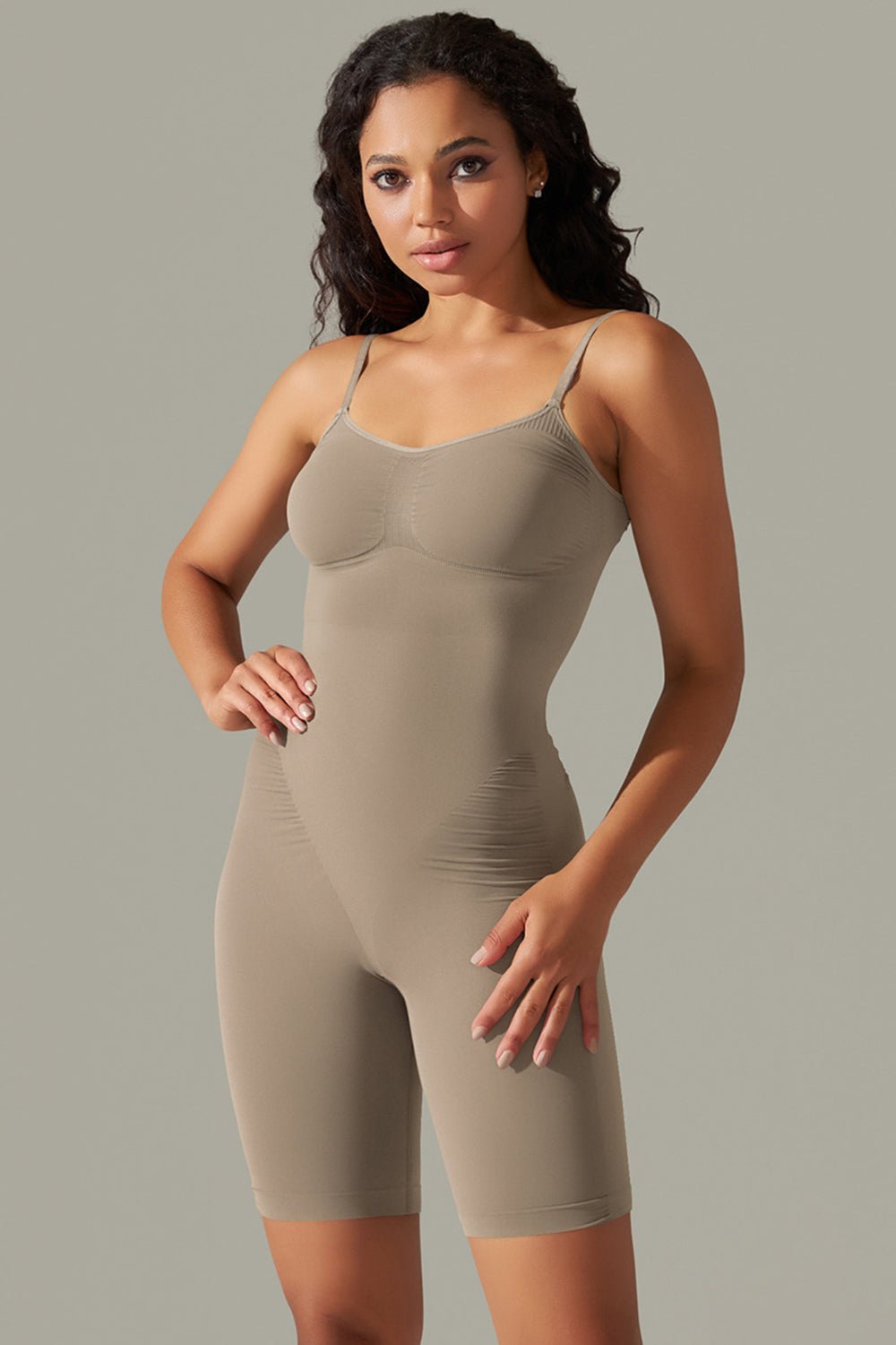 Spaghetti Strap Active Romper - OMG! Rose