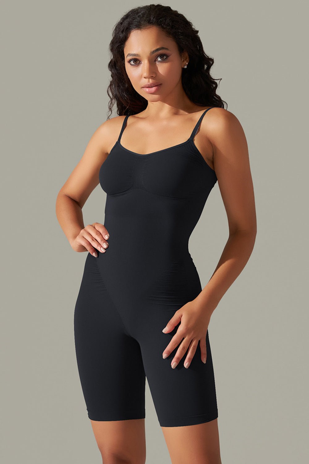 Spaghetti Strap Active Romper - OMG! Rose