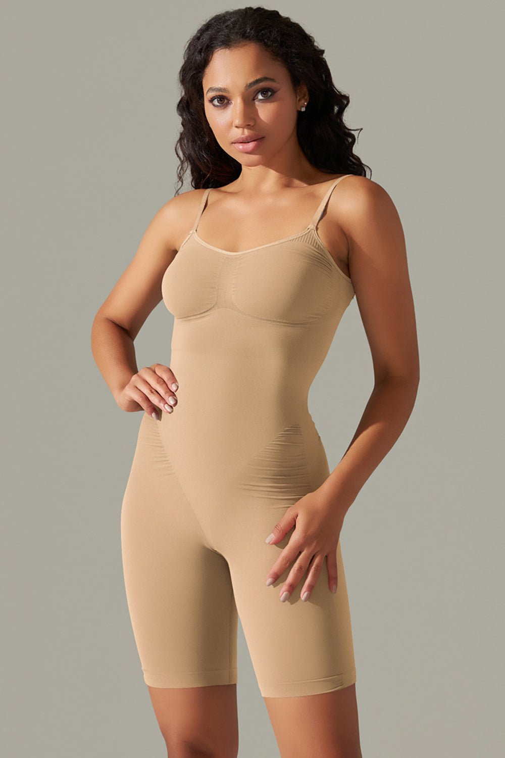 Spaghetti Strap Active Romper - OMG! Rose