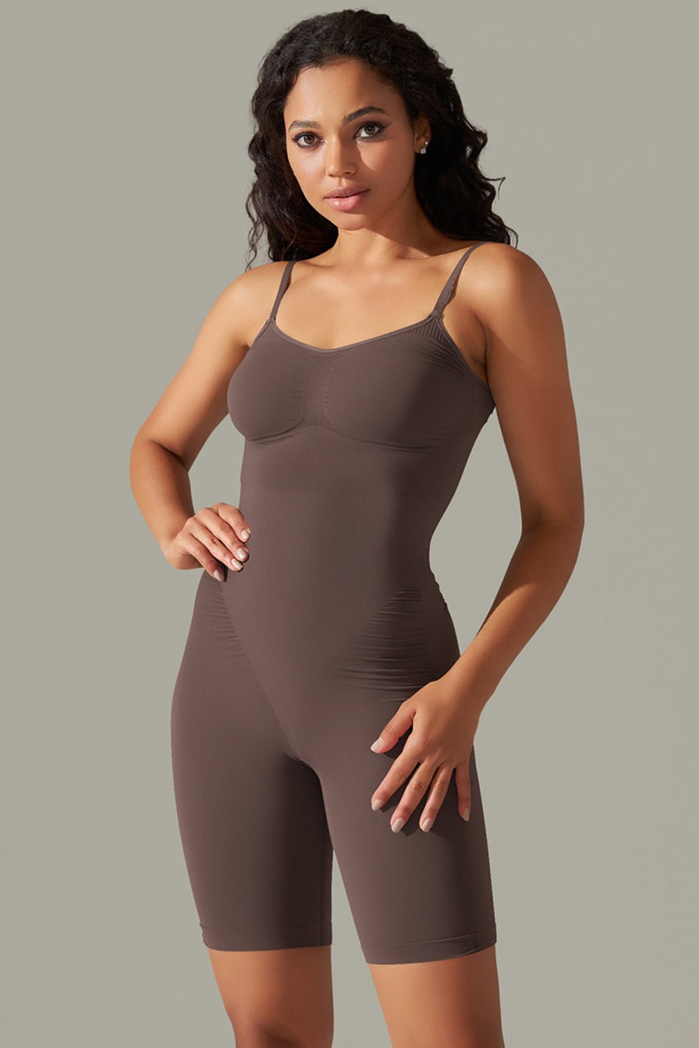 Spaghetti Strap Active Romper - OMG! Rose