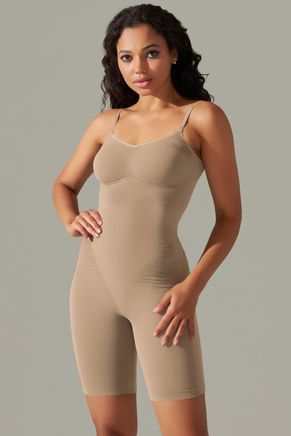 Spaghetti Strap Active Romper - OMG! Rose