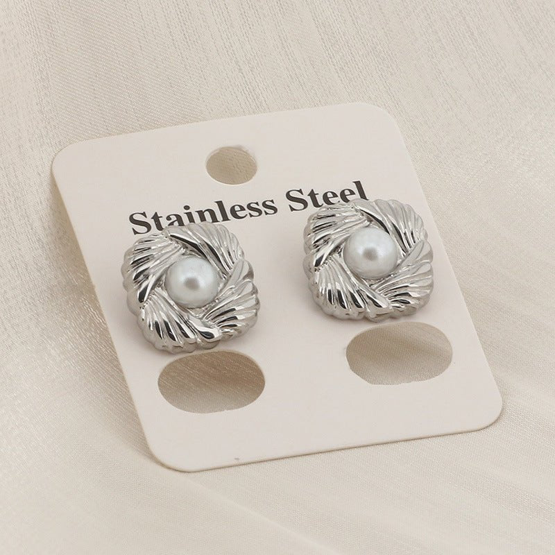 Stainless Steel Geometric Stud Earrings - OMG! Rose