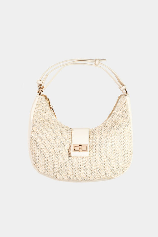 Straw Braid Hobo Bag - OMG! Rose