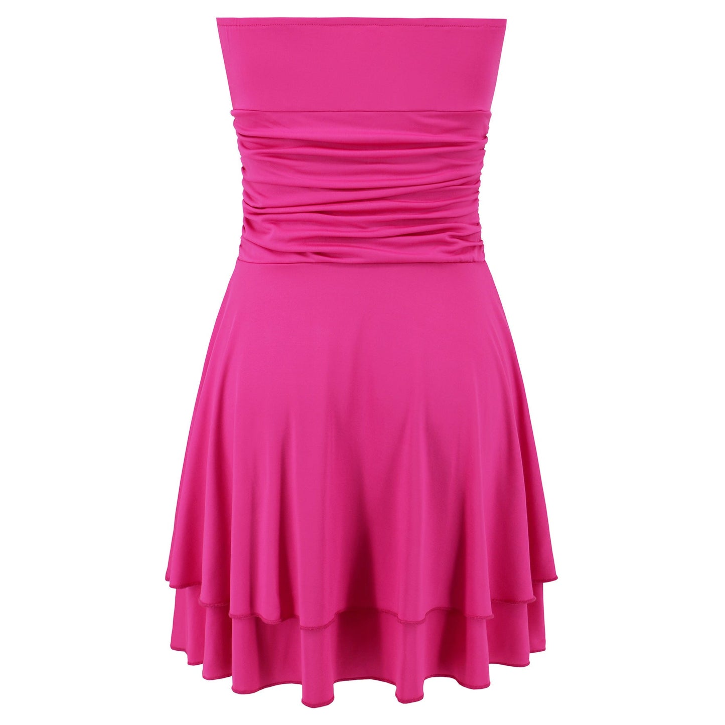 Summer Elegant Ruffled Tube Dress - OMG! Rose