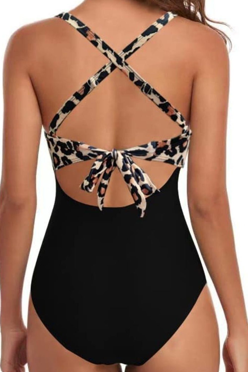 Tied Crisscross Cutout One-Piece Swimwear - OMG! Rose