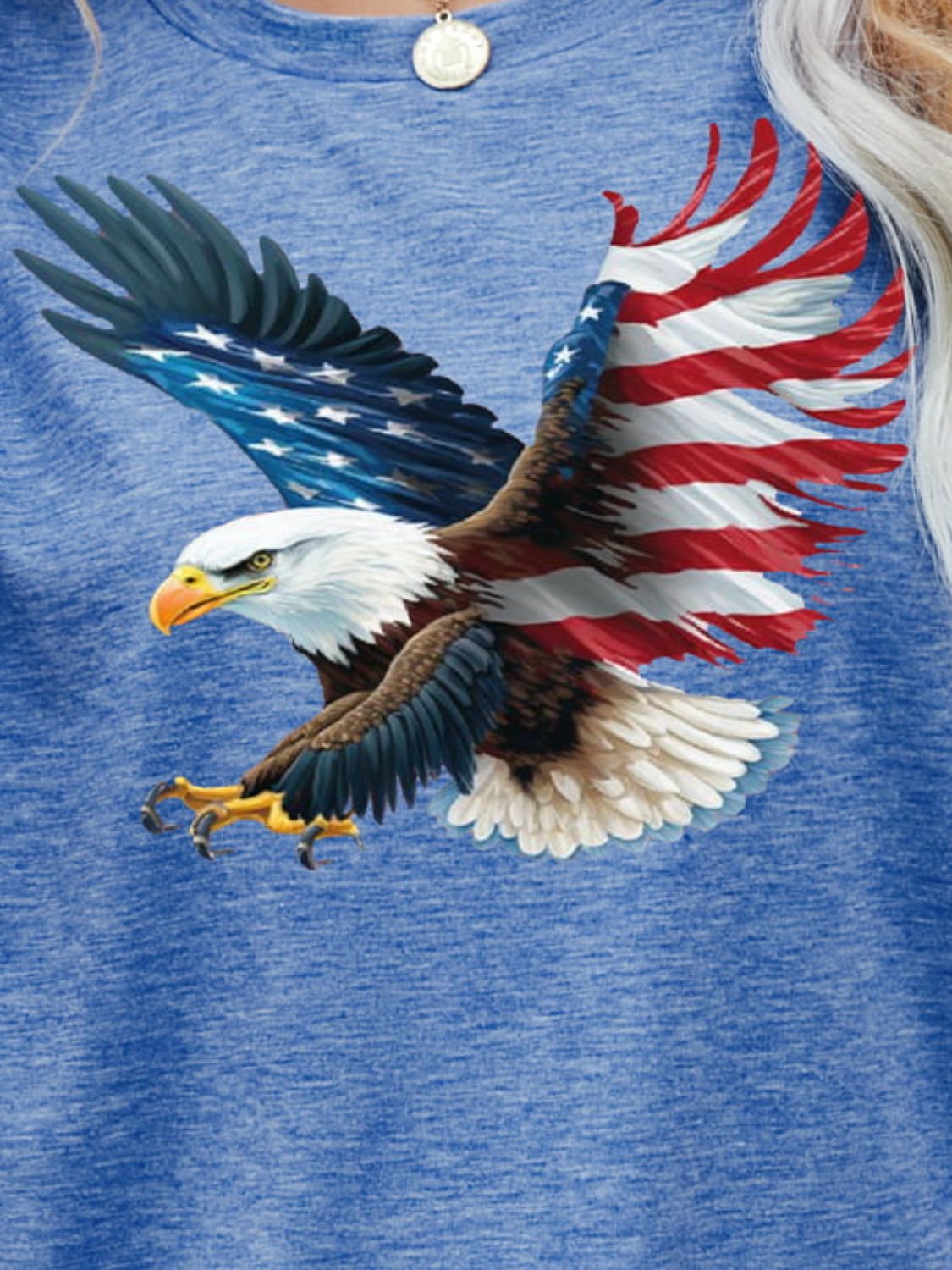 US Flag Eagle Graphic Tee - OMG! Rose