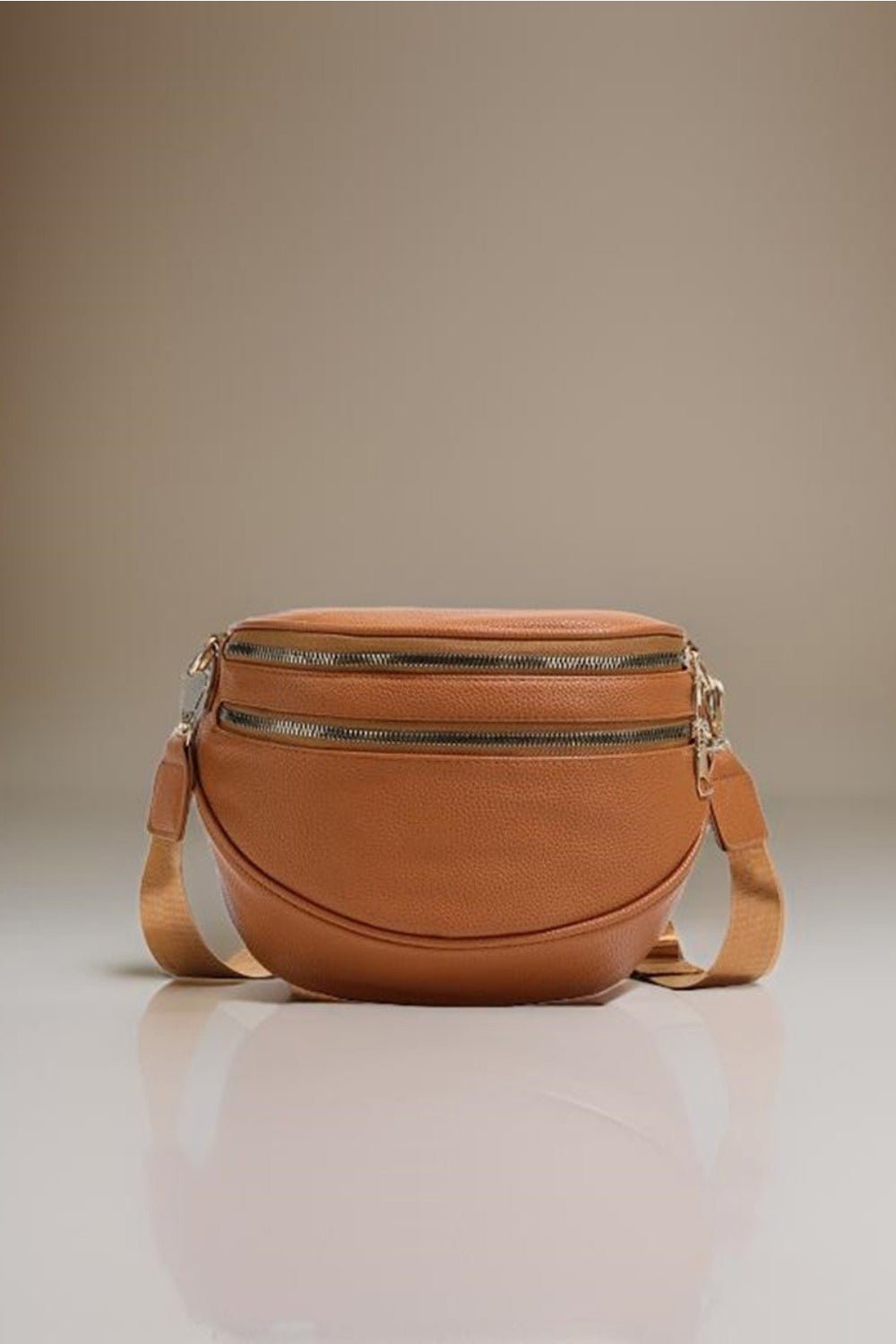 Vegan Leather Multi Pocket Crossbody Bag - OMG! Rose