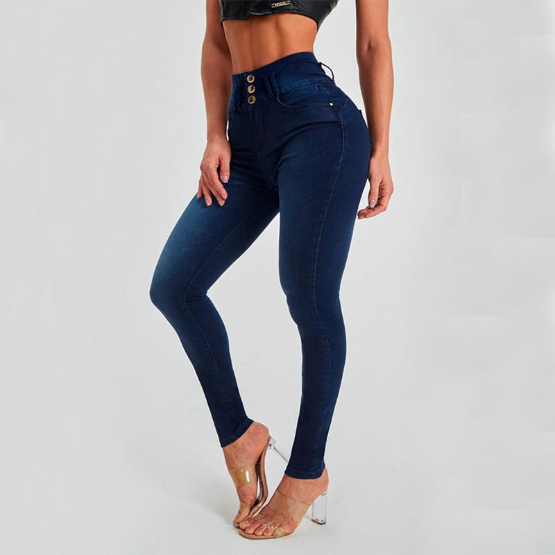 Women's Dress Up or Down High Waist Skinny Jeans - OMG! Rose