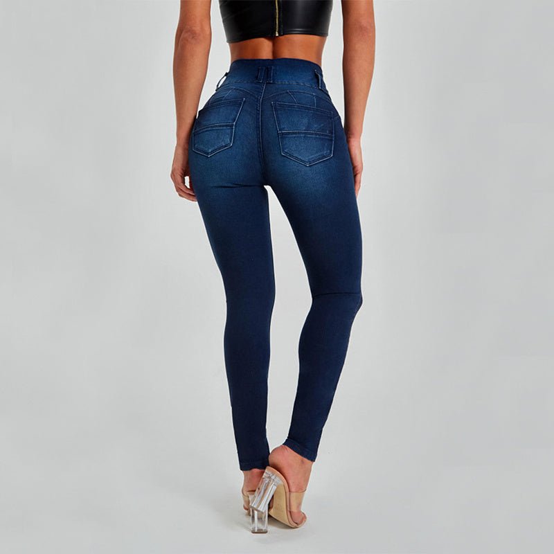 Women's Dress Up or Down High Waist Skinny Jeans - OMG! Rose