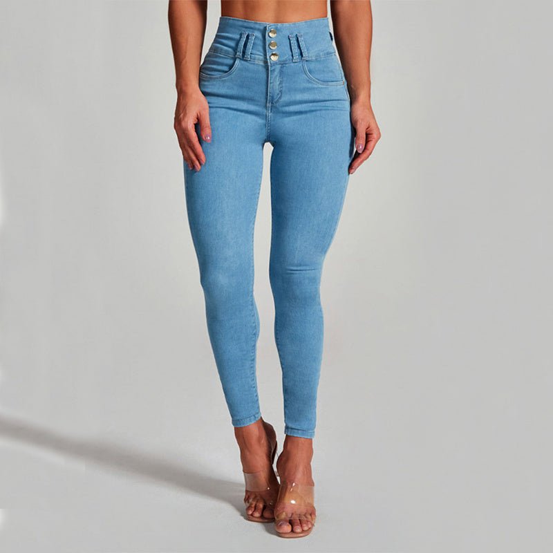 Women's Dress Up or Down High Waist Skinny Jeans - OMG! Rose