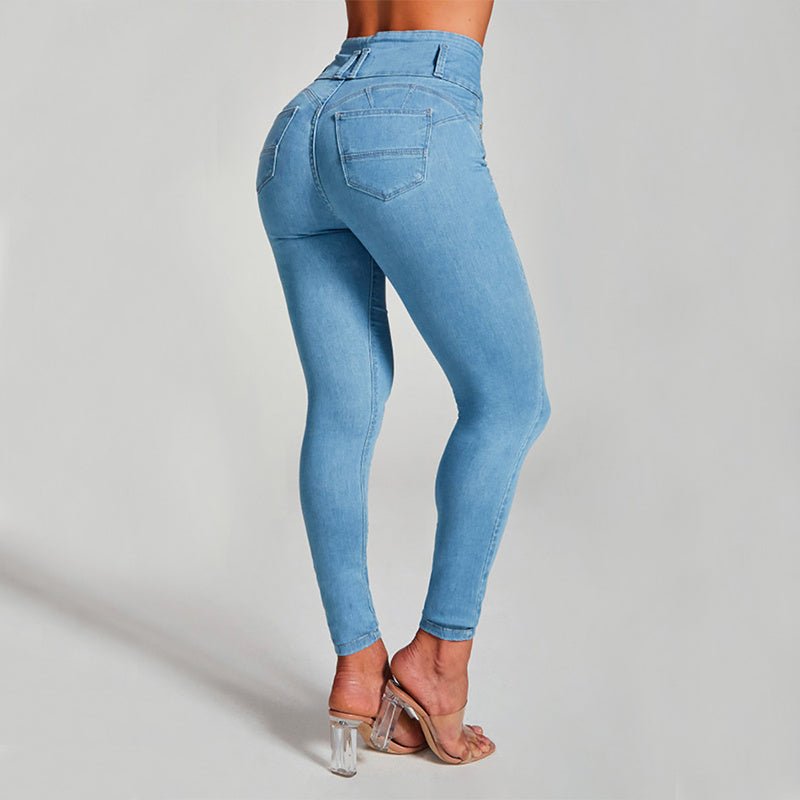 Women's Dress Up or Down High Waist Skinny Jeans - OMG! Rose