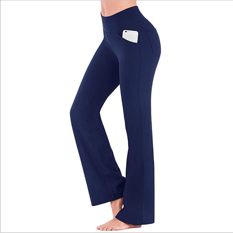 Women's Slim Wide Leg High Waist Casual Yoga Pants - OMG! Rose