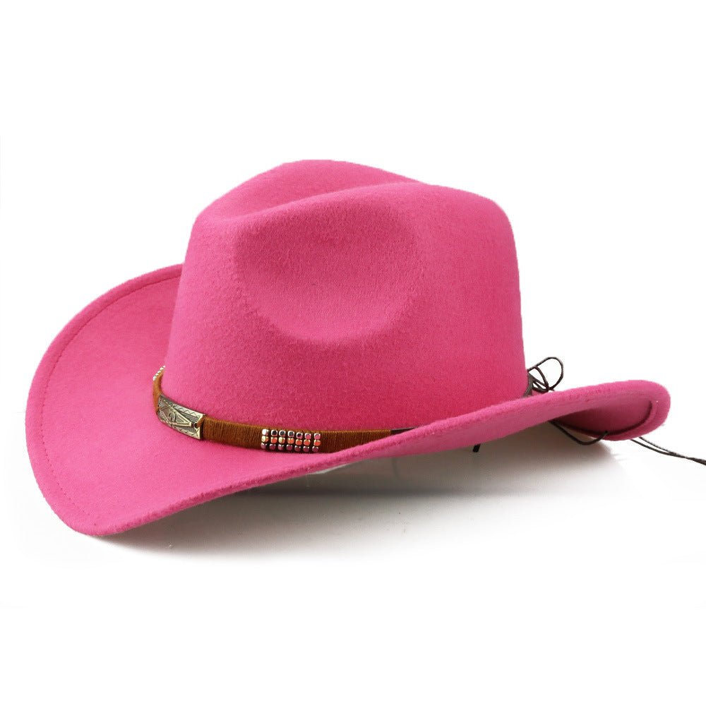 Woolen Cowboy Hat - OMG! Rose