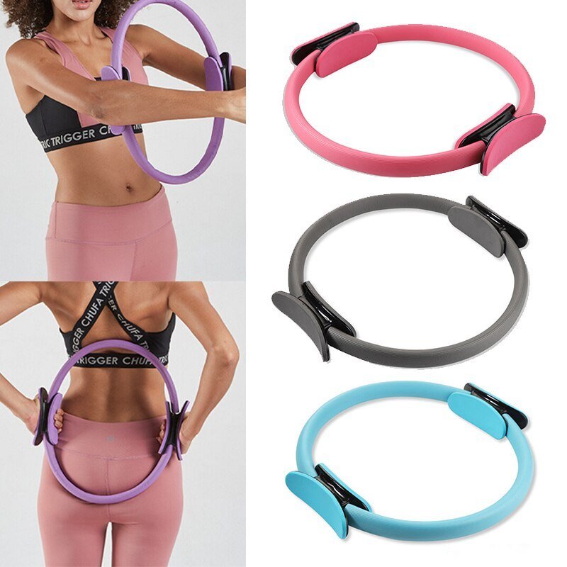 Yoga Fitness Pilates Ring Women Girls Circle Magic Dual Exercise Home Gym Workout Sports Lose Weight Body Resistance - OMG! Rose